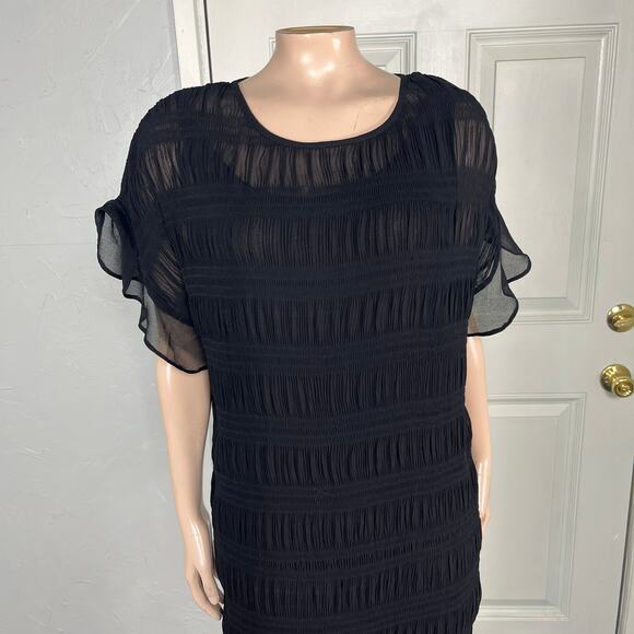 NEW athe Vanessa Bruno Women's Dress 34 Polyester Little Black Party Stretch T8 - Picture 2 of 8